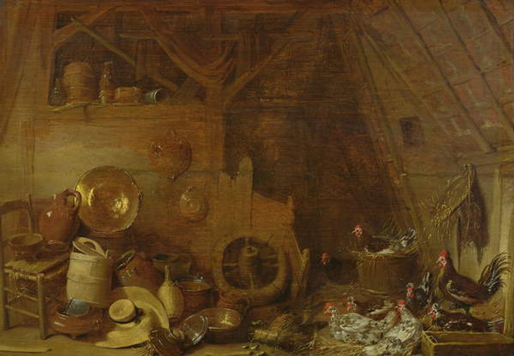 Detail of Barn interior by Frans Ryckhals