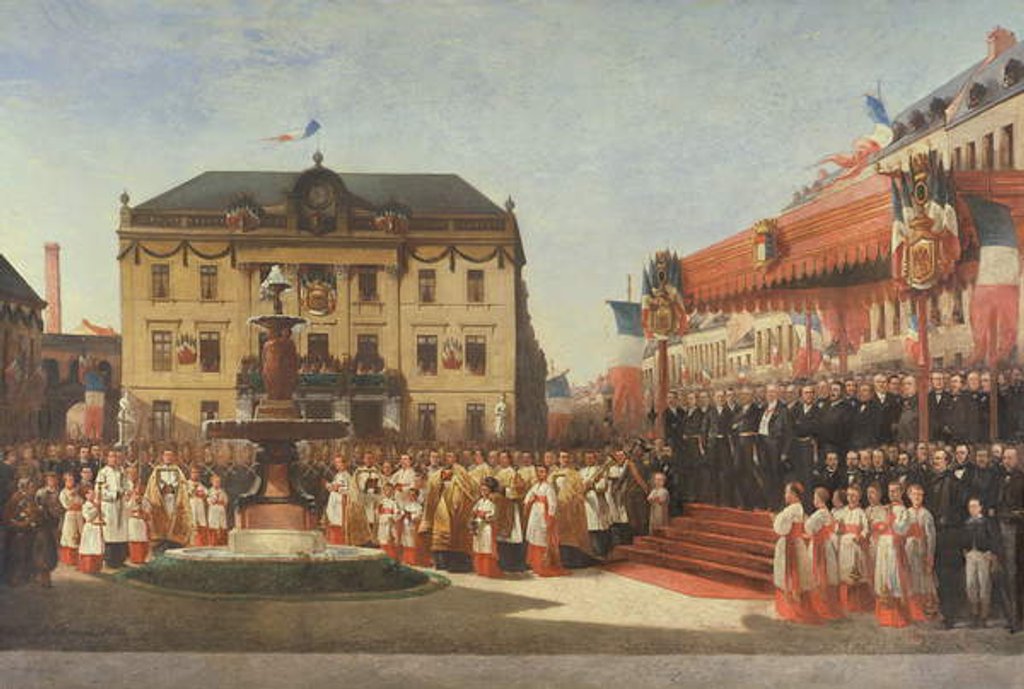 Detail of Ceremony for the inauguration of the waters of the Lys river at Roubaix in 1864, 1864 by Emile Defrenne