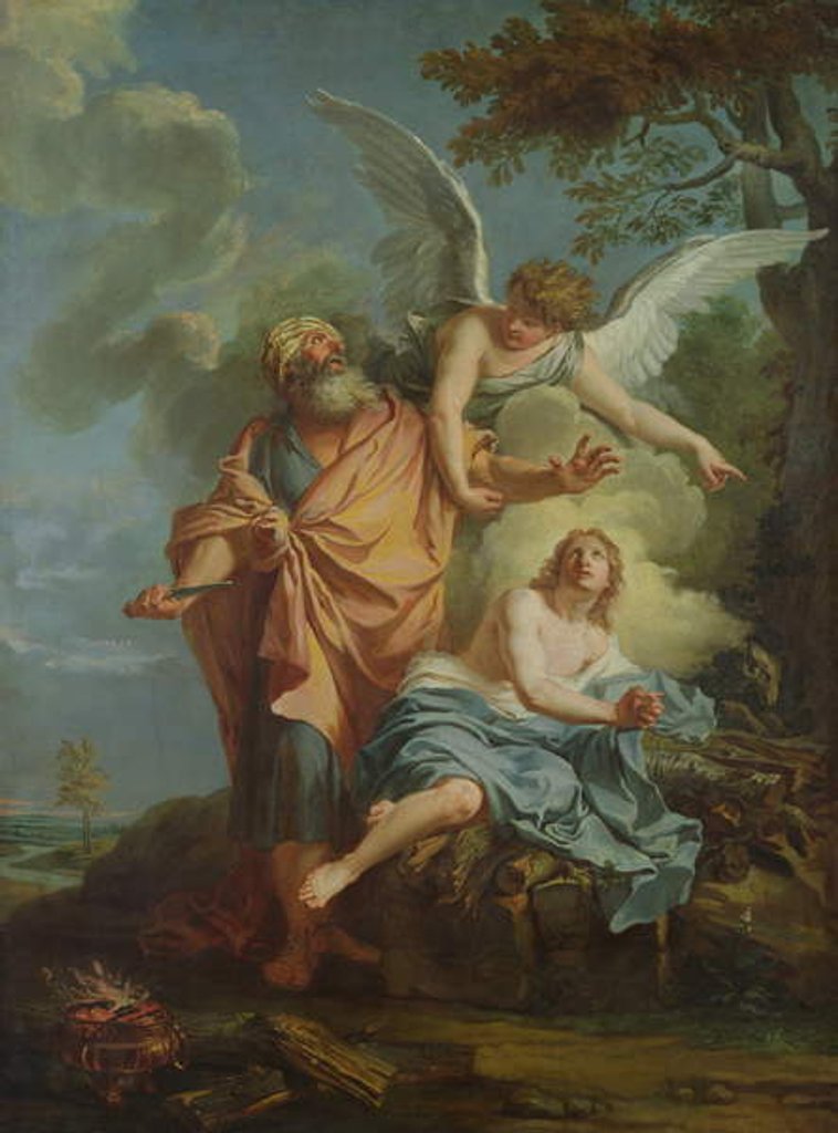 Detail of Abraham sacrificing by Antoine Coypel