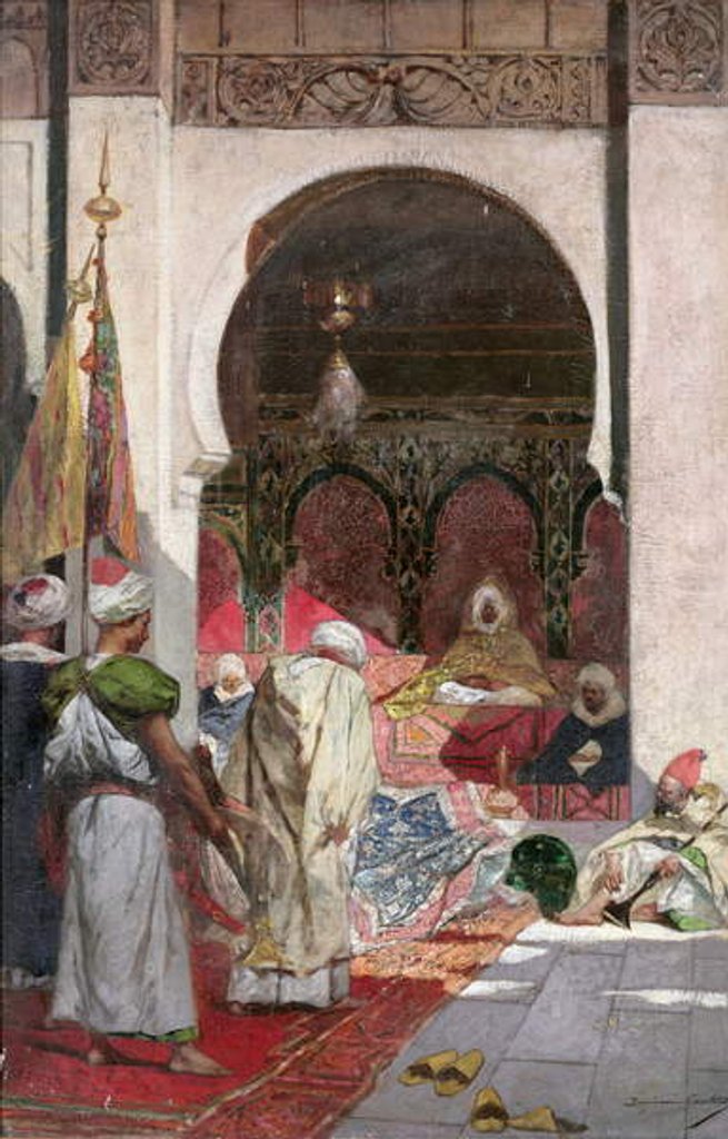 Detail of The attendance of a lord, 19th century by Benjamin Constant