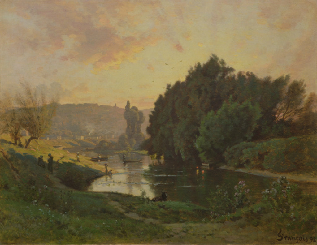Detail of Scene of Bas-Meudon, 1892 by Francois Louis Francais