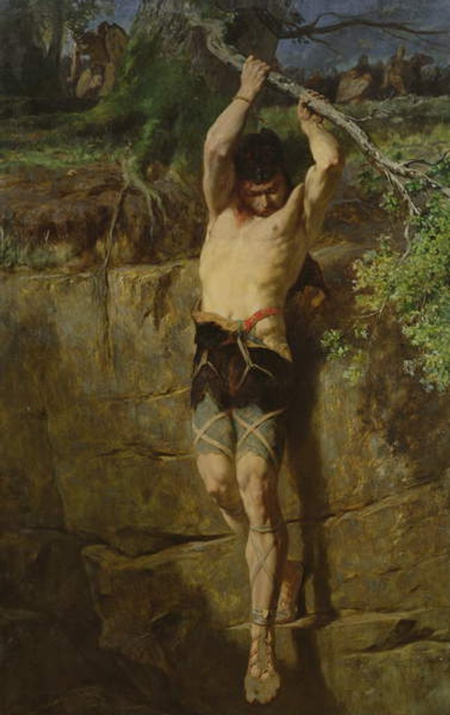 Detail of Escape of a Gallic prisoner by Evariste Vital Luminais