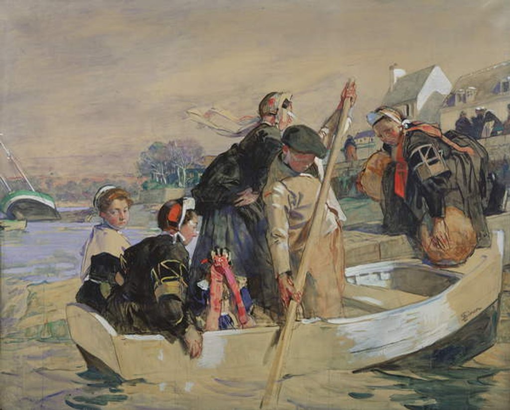 Detail of Breton scene by Lucien Simon