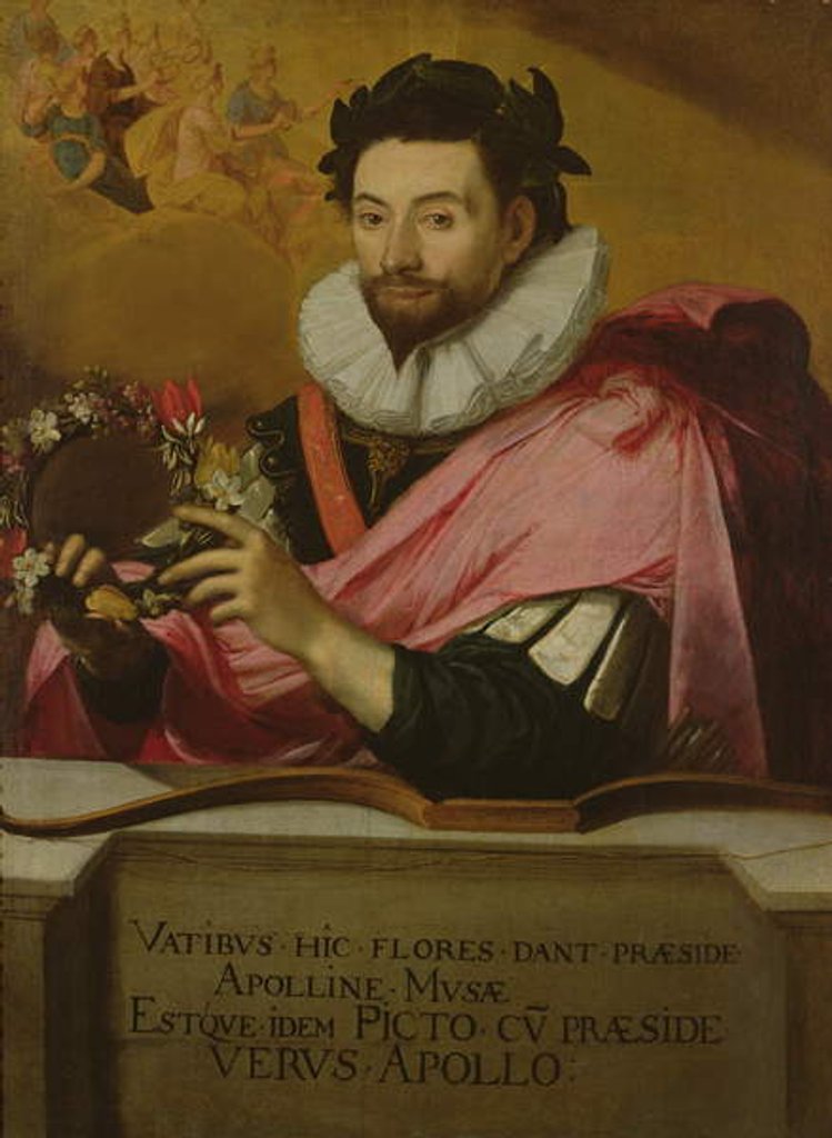 Detail of Portrait of Jean de Caulet with Apollo's crown, 1635 by Jean Chalette