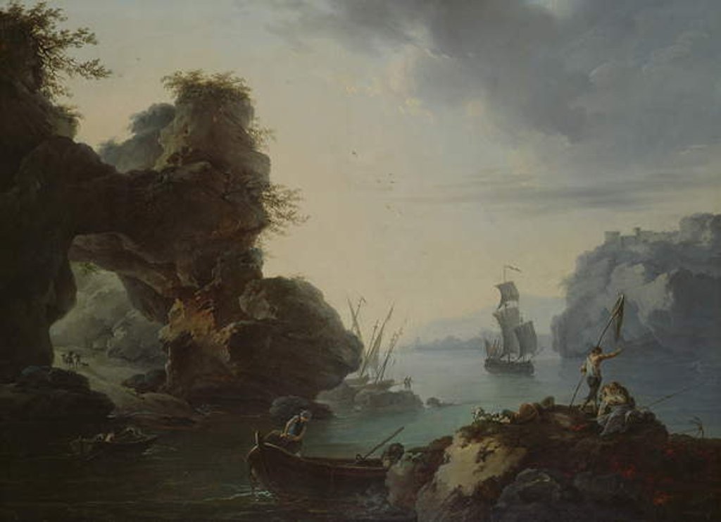 Detail of Fishing by Francois Valentin Gazard