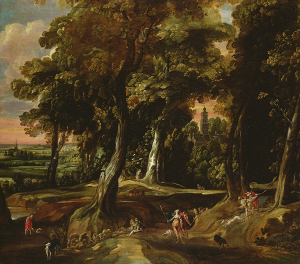 Detail of Diana the Huntress by Jacques d' Arthois