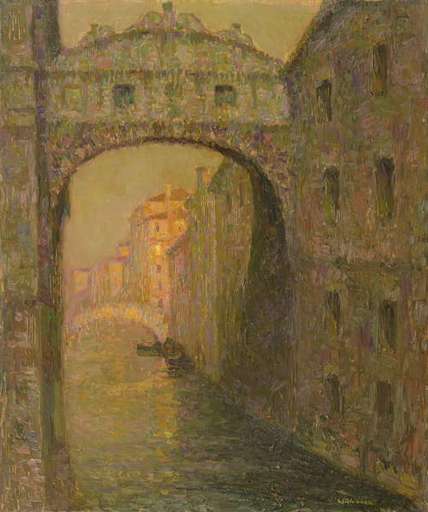 Detail of The Bridge of Sighs, Venice, c.1918 by Henri Eugene Augustin Le Sidaner