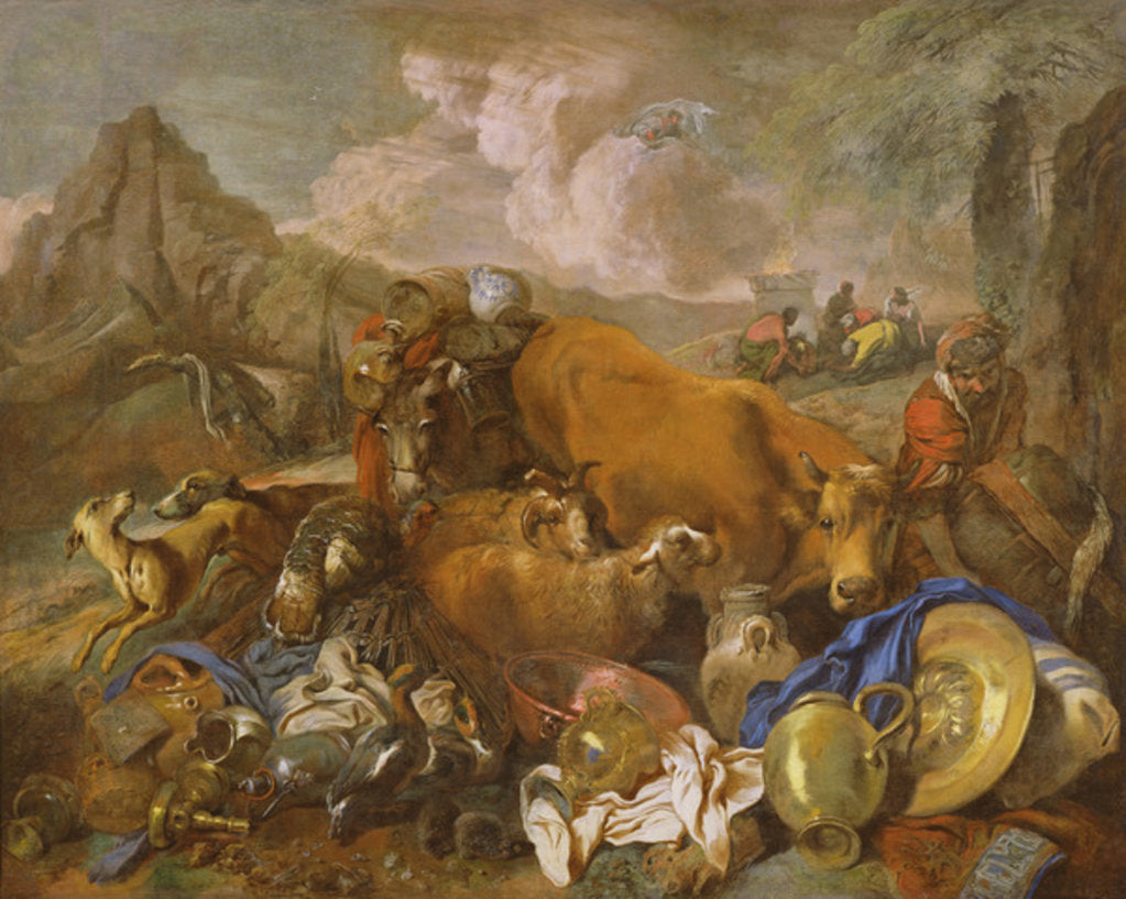 Detail of Noah's Sacrifice on Leaving the Ark by Italian School