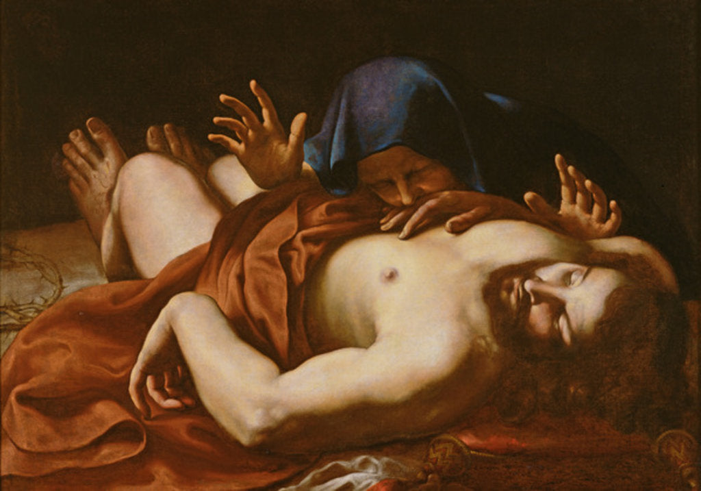 Detail of Dead Christ by Italian School