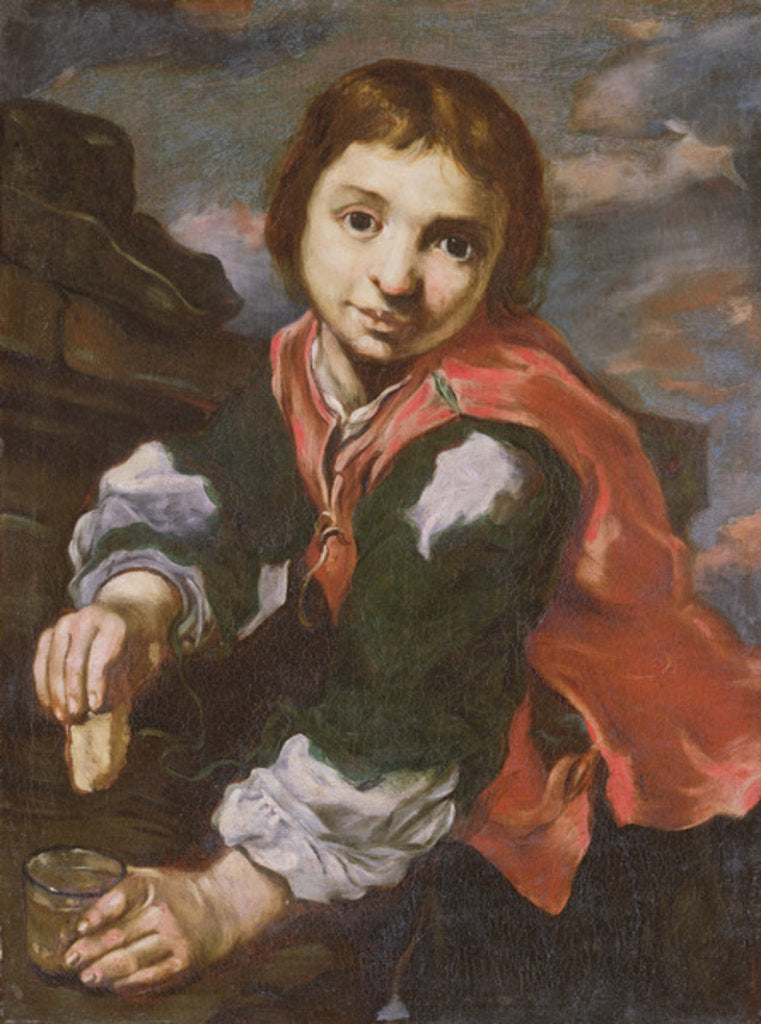 Detail of Young Roman Peasant by Bernardt Keil or Keyl