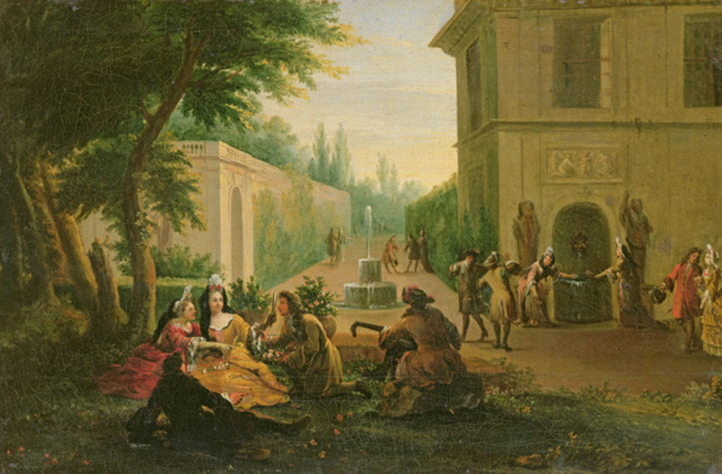 Detail of Lunch in a Park by Francois (after) Boucher