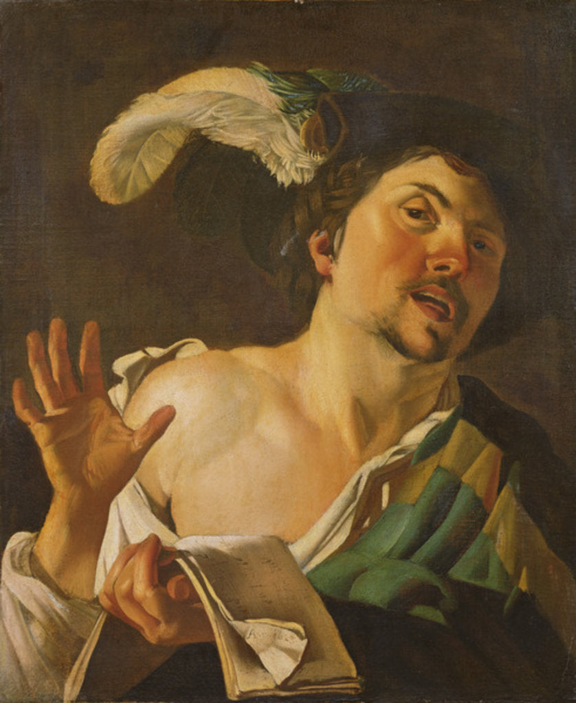 Detail of A Singer by Theodore van called Dirk Baburen
