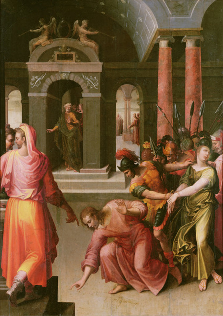 Detail of The Adulteress by Hans Vredeman de Vries