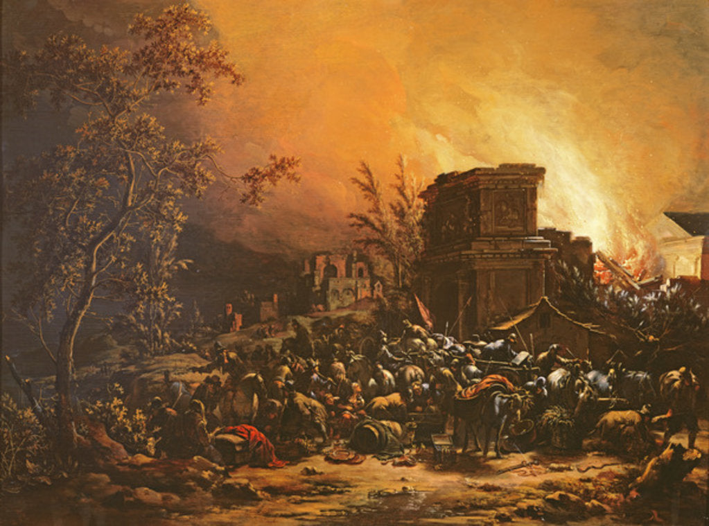 Detail of Night Pillaging Scene by Adam Colonia