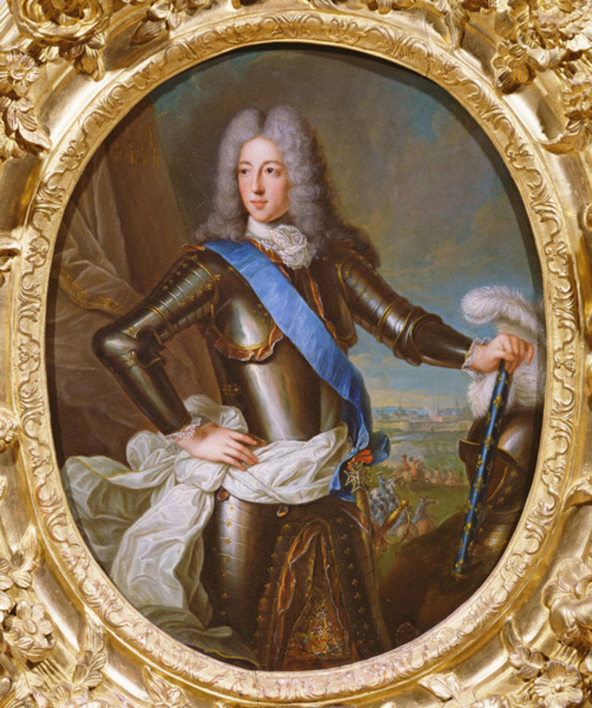 Detail of Portrait of Louis-Henri de Bourbon, Prince of Condé by Robert Tournieres