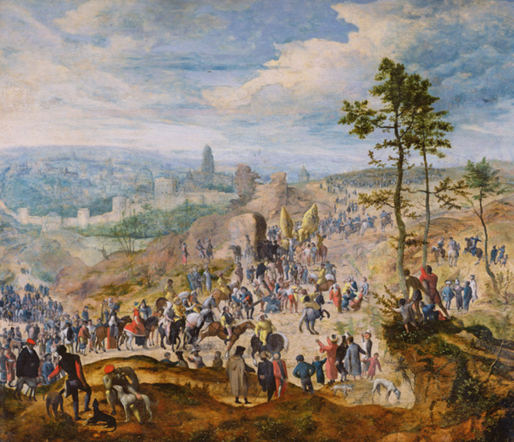 Detail of On the Road to Calvary by Flemish School