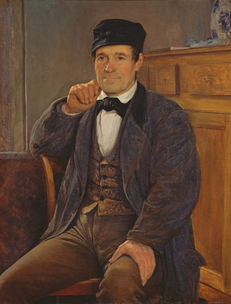 Detail of Portrait of the father of the artist by Louis Pion