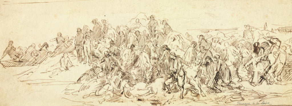 Detail of Crossing of the Loire in October 1793 by Emile Jean Horace Vernet