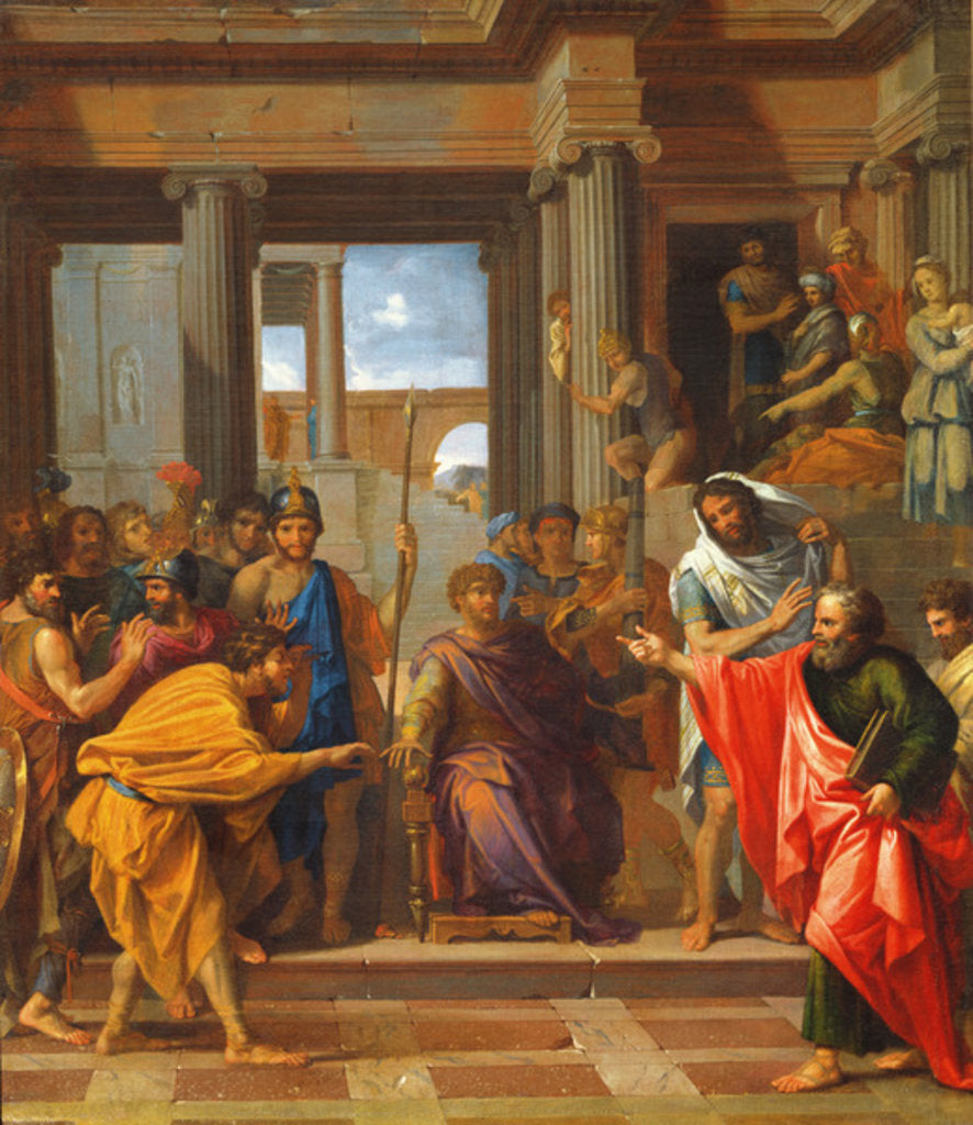 Detail of A Preparatory Study Depicting The Miracle of Saint Paul, The Blinding of Elymas by Nicolas Pierre Loir