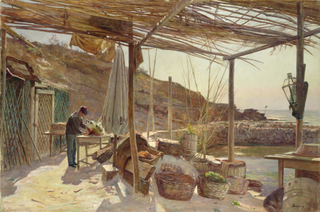 Detail of The Storehouse at Ciotat, before 1903 by Charles Beauverie
