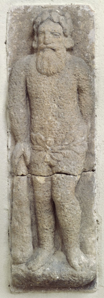 Detail of A Savage Man Holding His Club by French School