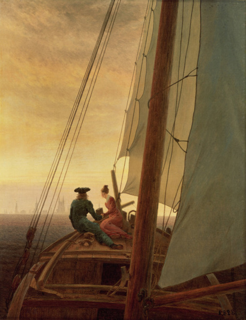Detail of On Board a Sailing Ship, 1819 by Caspar David Friedrich