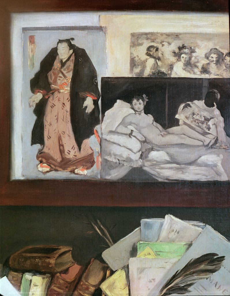 Detail of Portrait of Emile Zola, 1868 by Edouard Manet