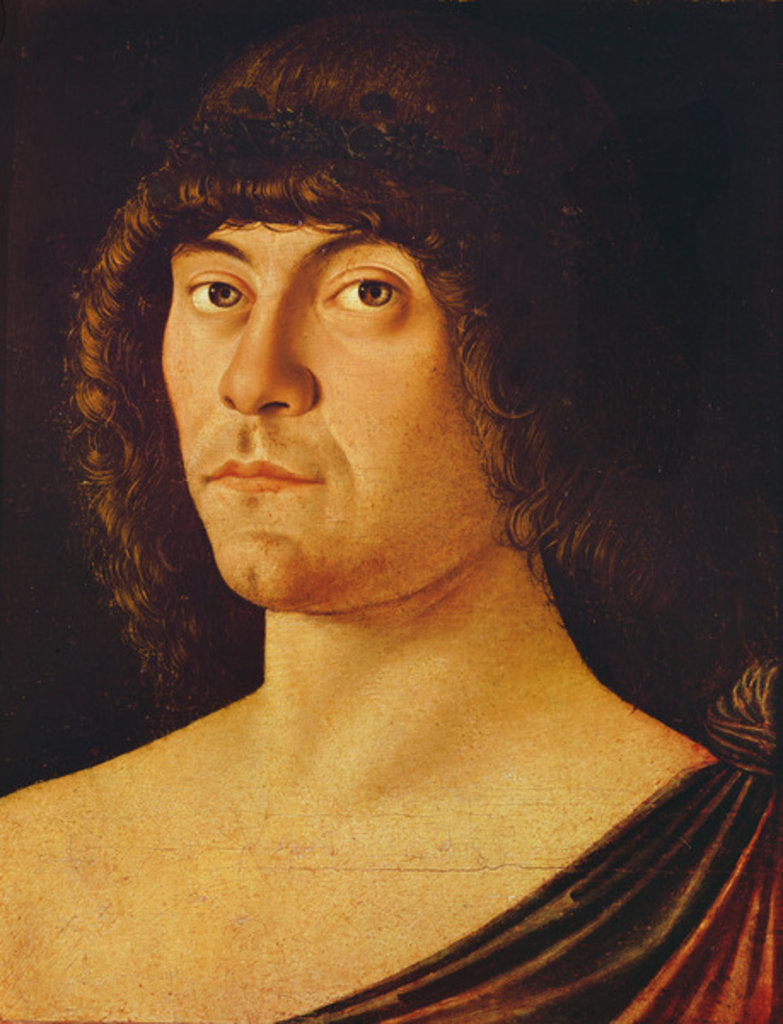 Detail of Portrait of a Man known as the Poet by Antonello da Messina