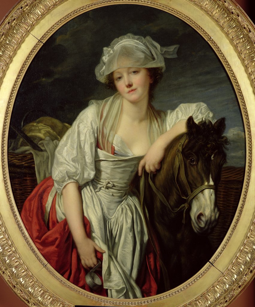 Detail of The Milkmaid by Jean Baptiste Greuze