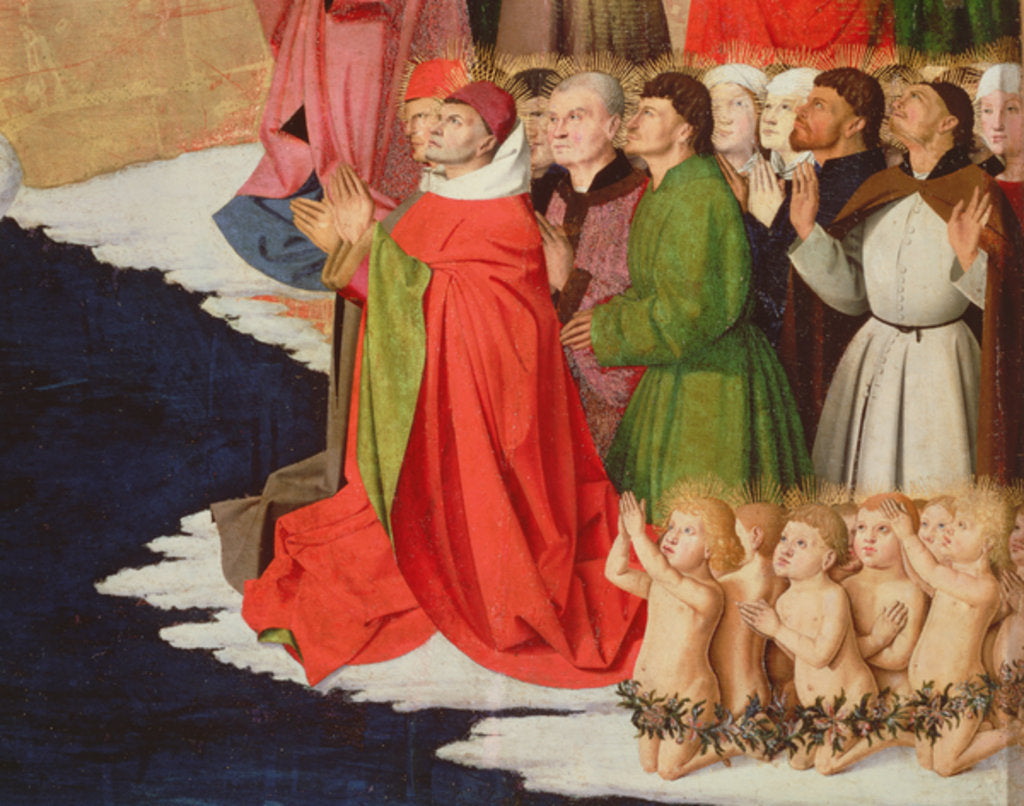 Detail of Clergy and children by Enguerrand Quarton