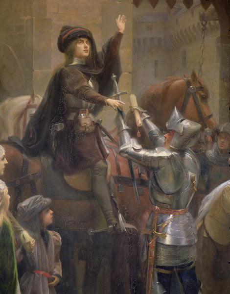 Detail of Joan of Arc leaving Vaucouleurs, 23rd February 1429, 1887 by Jean-Jacques Scherrer