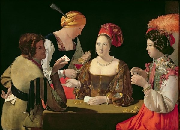 Detail of The Card Sharp with the Ace of Diamonds, 1636-38 by Georges de la Tour