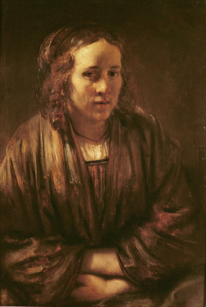 Detail of Portrait of Hendrikje Stoffels by Rembrandt Harmensz. van Rijn