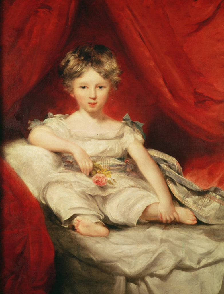 Detail of Little Girl with a Rose, 1794 by Thomas Lawrence