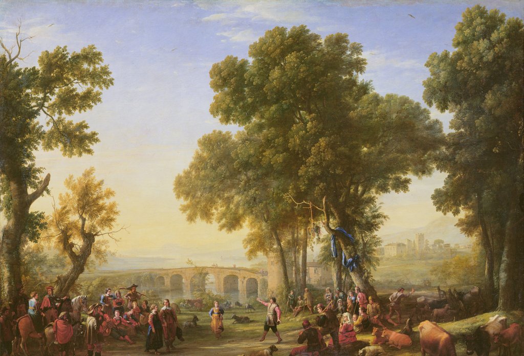 Detail of The Village Festival, 1639 by Claude Lorrain (1600-82)