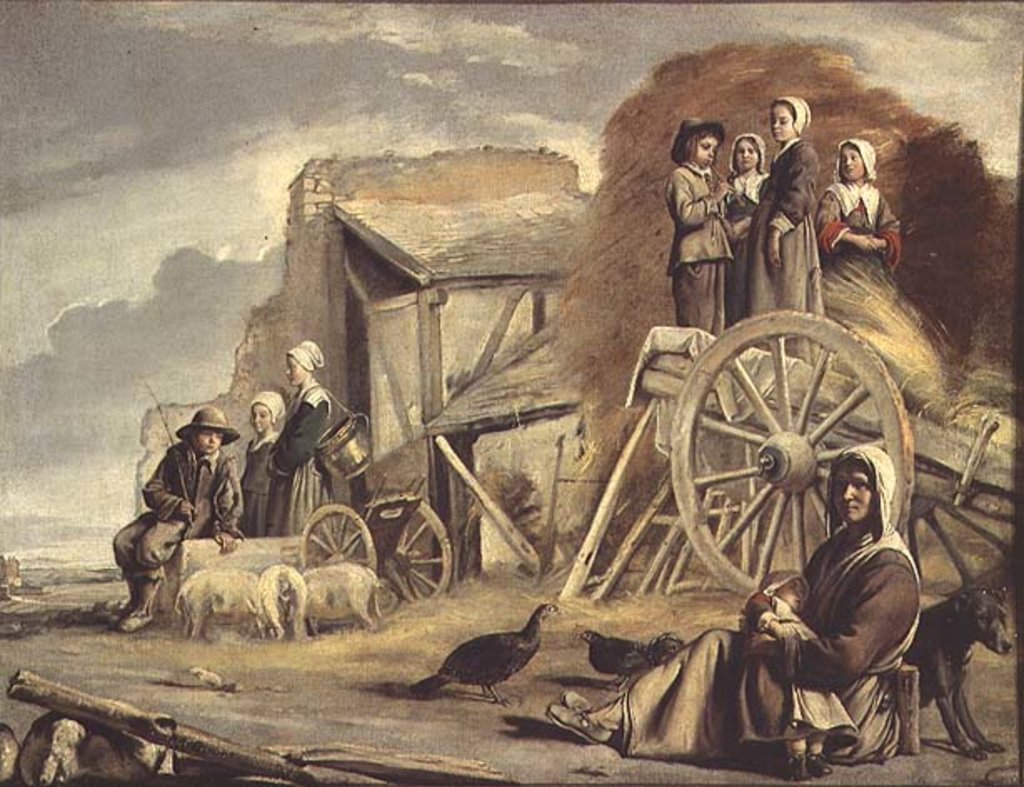 Detail of The Haycart, or Return from Haymaking, 1641 by Louis Le Nain