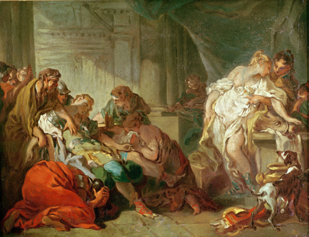 Detail of Antiochus and Stratonice by Jean-Honore Fragonard