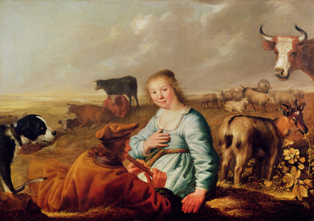 Detail of Pastoral Scene by Aelbert Cuyp