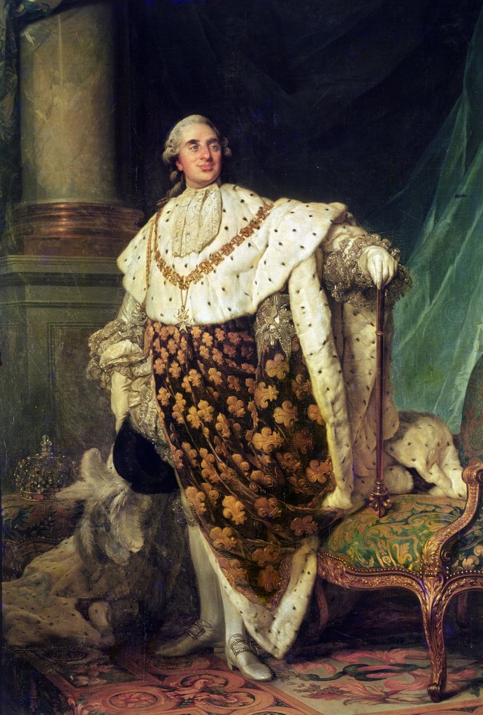 Detail of Full-length Portrait of Louis XVI, King of France and Navarre by Joseph Siffred Duplessis