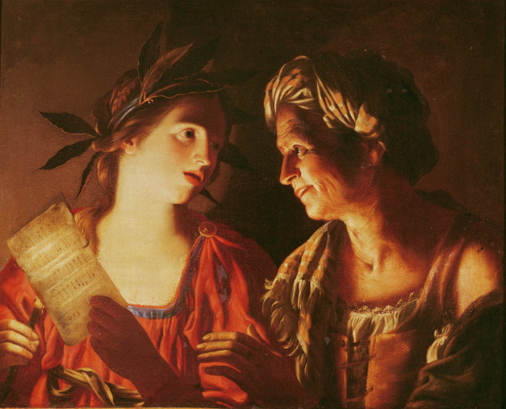 Detail of Two Singers by Rutilio Manetti