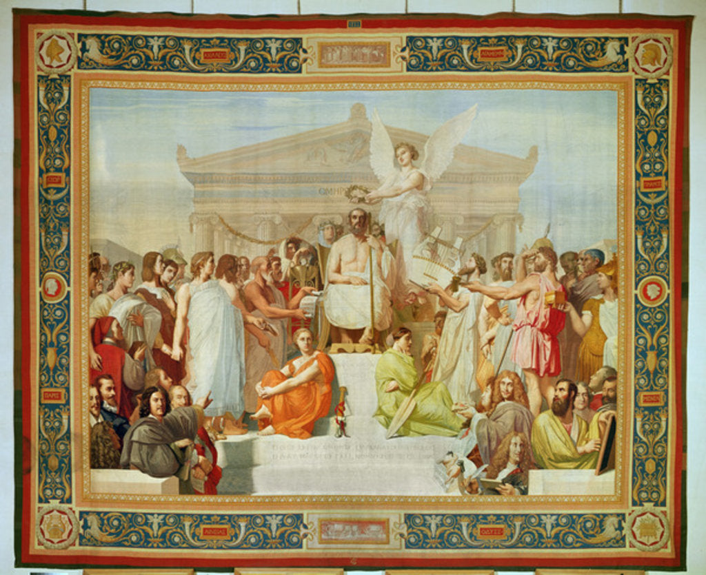 Detail of Hommage to Homer by Jean Auguste Dominique (after) Ingres