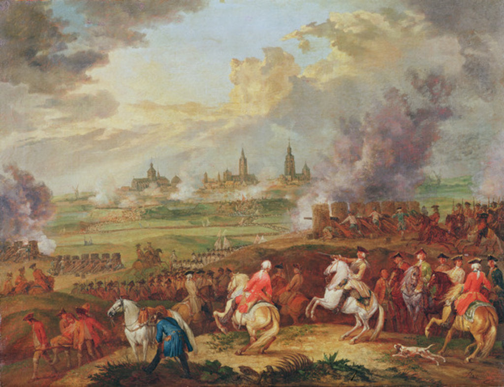 Detail of The Siege of Valenciennes by Jan Peeter Verdussen