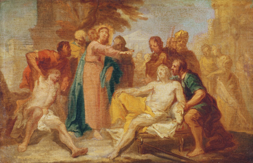 Detail of The Healing of a Paralytic by Jean-Baptiste Wampe
