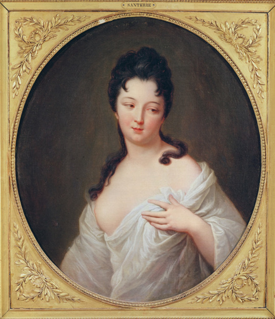 Detail of Portrait of a Woman by Jean Baptiste (attr. to) Santerre