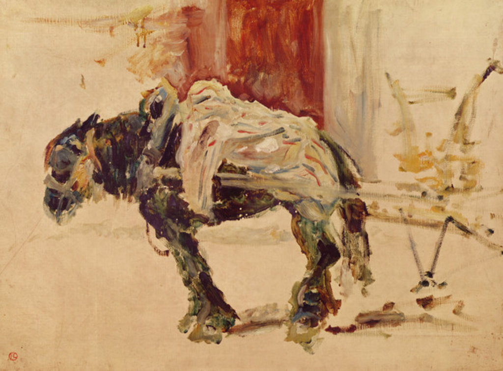 Detail of A Draft Horse at Céleyran, 1881 by Henri de Toulouse-Lautrec