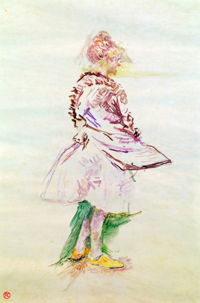 Detail of The Profile of a Standing Dancer, 1887 by Henri de Toulouse-Lautrec