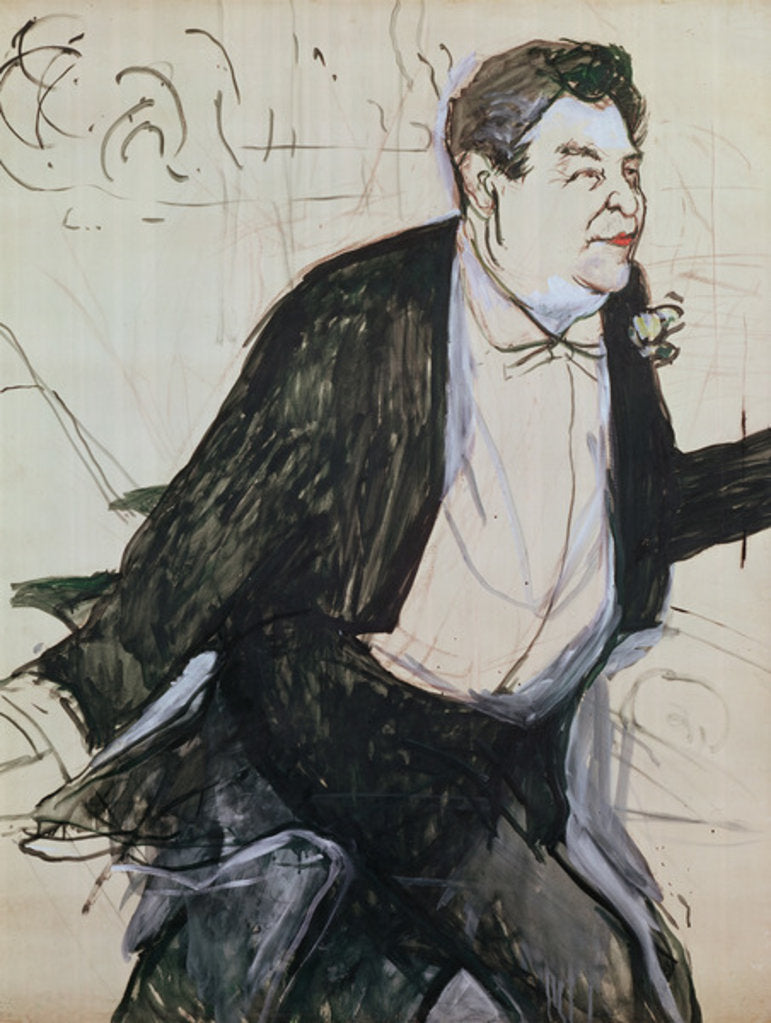 Detail of Caudieux, 1893 by Henri de Toulouse-Lautrec