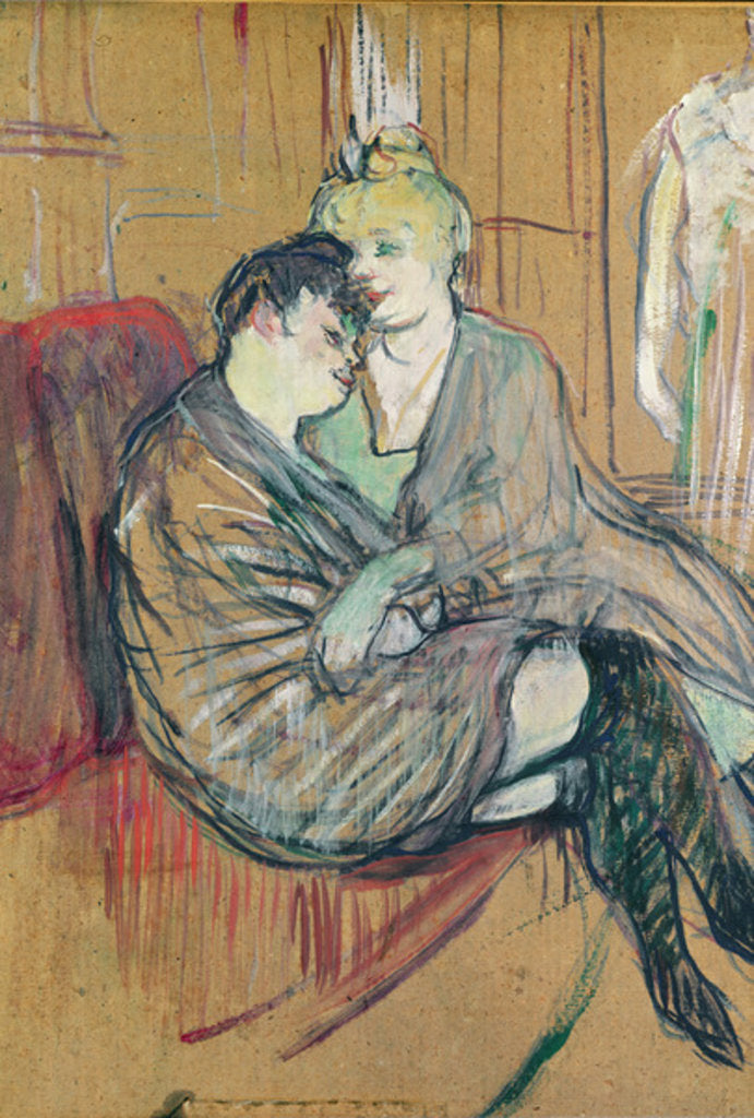 Detail of The Two Friends, 1894 by Henri de Toulouse-Lautrec