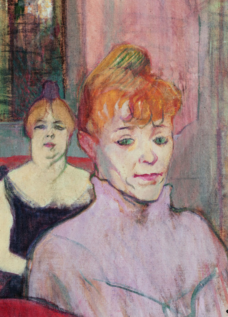 Detail of In the Salon of the Rue des Moulins, 1894 by Henri de Toulouse-Lautrec