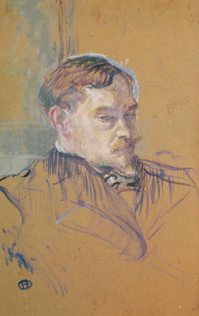 Detail of Monsieur Romain Coolus, 1899 by Henri de Toulouse-Lautrec